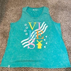 Teal Dutch Bros tank top